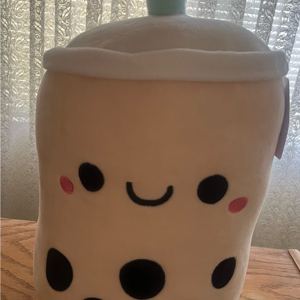 Cream and Black BobaTea Plush